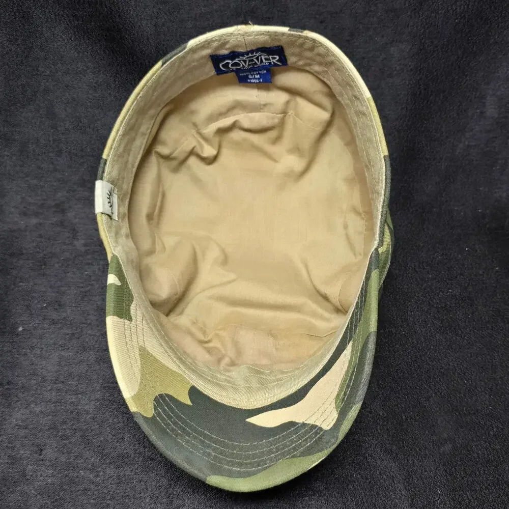 COV-VER Your World Army Style Camo Hat 100% Cotton Size S/M Cap